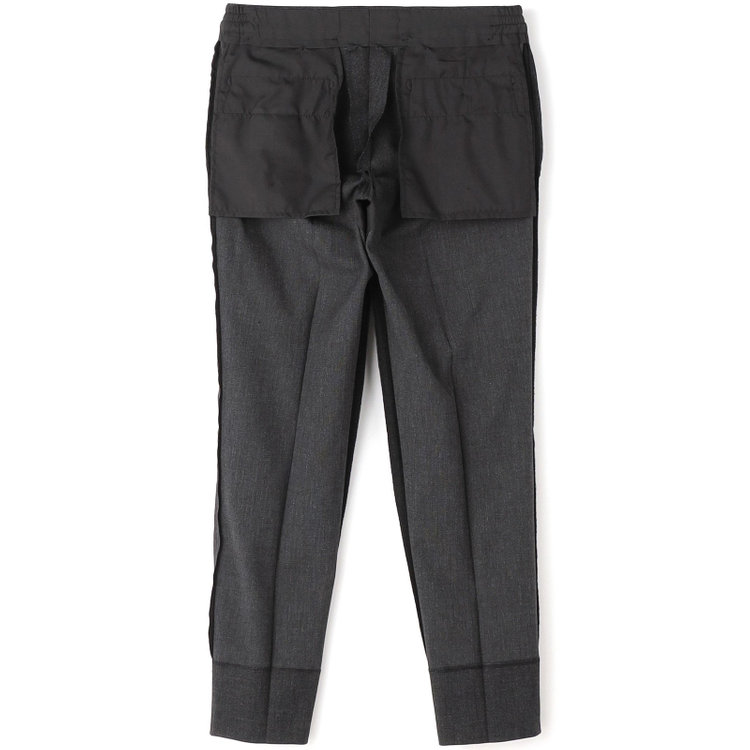 ブラックライン 【SLIM TAPERED_2】【秋冬】2釦シングルスリーピーススーツ 0タック/グレー/ウエストシャーリング/4S SUSTAINABILITY&ECOLOGY FABRIC/※パンツ裾上げ済仕様 グレー濃色