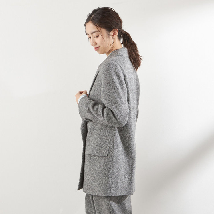 ブラックライン 【BLACK LINE】2釦1掛けジャコット/グレー グレー中間