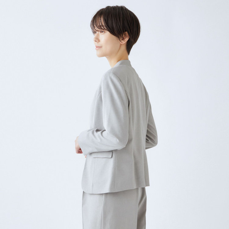 シルバーライン 【SL】【年間】ノーカラージャケット/グレー/ウォッシャブル グレー中間