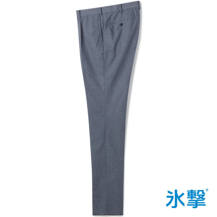 シルバーライン 【CLASSICO TAPERED】【春夏】1タックテーパードパンツ/ネイビー/ウエストムーブ仕様/ウォシャブル/「氷撃」冷感PRINT/※裾直し必要 グレー中間