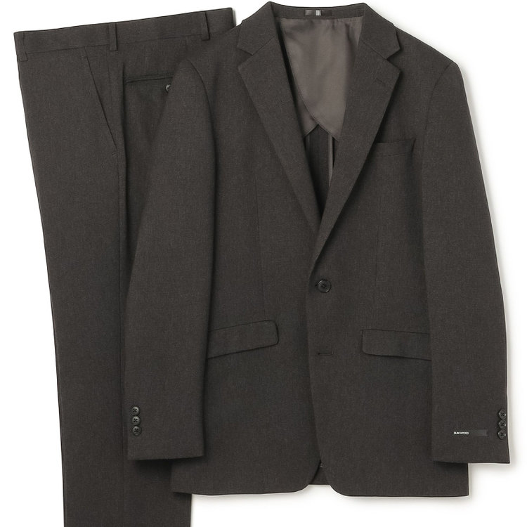 ブラックライン 【SLIM TAPERED_2】【秋冬】2釦シングルスーツ 0タック/グレー×ドビー/4S/※裾上げ必要 グレー濃色