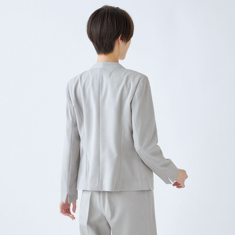 シルバーライン 【SL】【年間】ノーカラージャケット/グレー/ウォッシャブル グレー中間