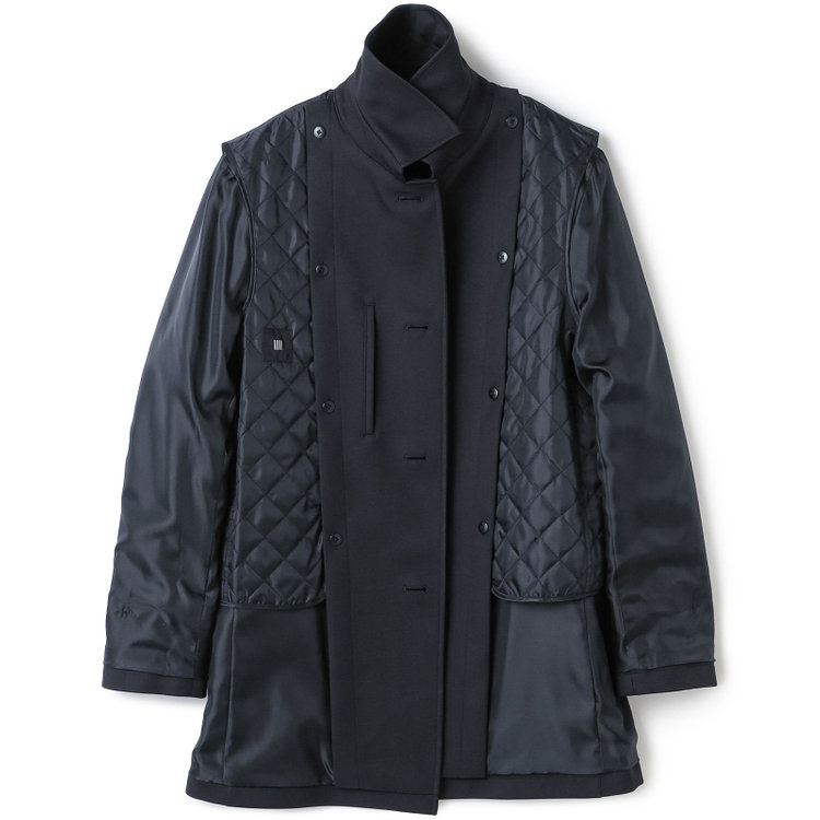 ブラックライン 【BL】ステンカラーボンディングコート/ネイビー/WATERPROOF 紺中間