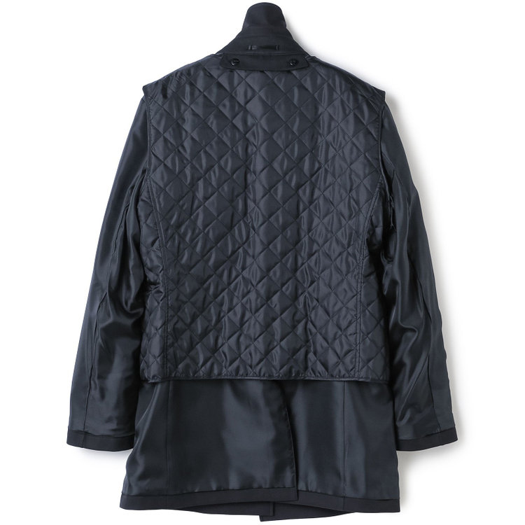 ブラックライン 【BL】ステンカラーボンディングコート/ネイビー/WATERPROOF 紺中間