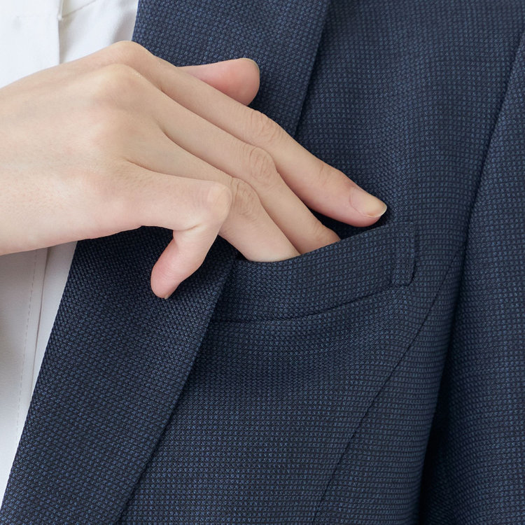 シルバーライン 【RELAX TAPERED】【年間】1釦ジャケット/ネイビー/ウォッシャブル 紺中間