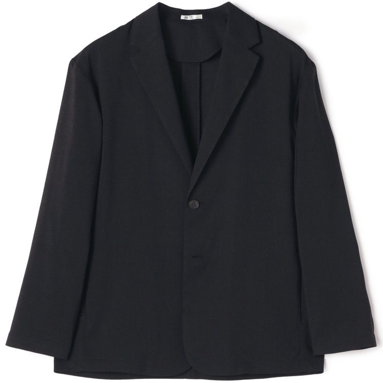 ブラックライン 【RBC】【春夏】オーバーサイズ2釦ジャケット/ブラック×シャドーチェック 黒