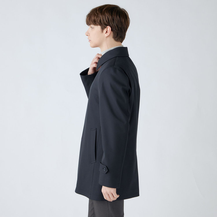 ブラックライン 【BL】ステンカラーボンディングコート/ネイビー/WATERPROOF 紺中間