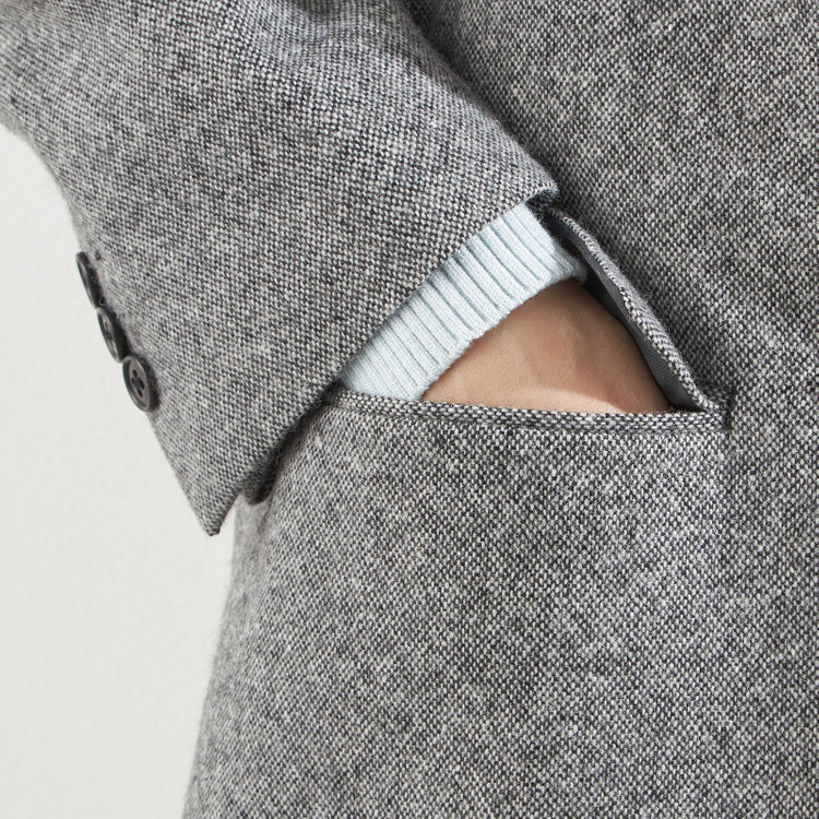 ブラックライン 【BLACK LINE】2釦1掛けジャコット/グレー グレー中間