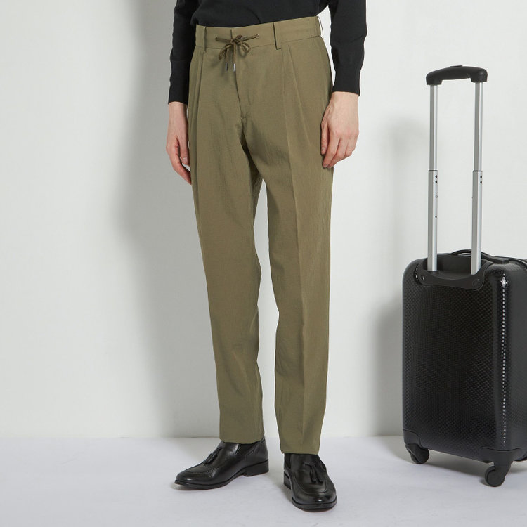 シルバーライン 【RBC】【春夏】2タックパンツ/カーキ/ウエストシャーリング仕様/4S AIR/※裾上げ必要 緑中間