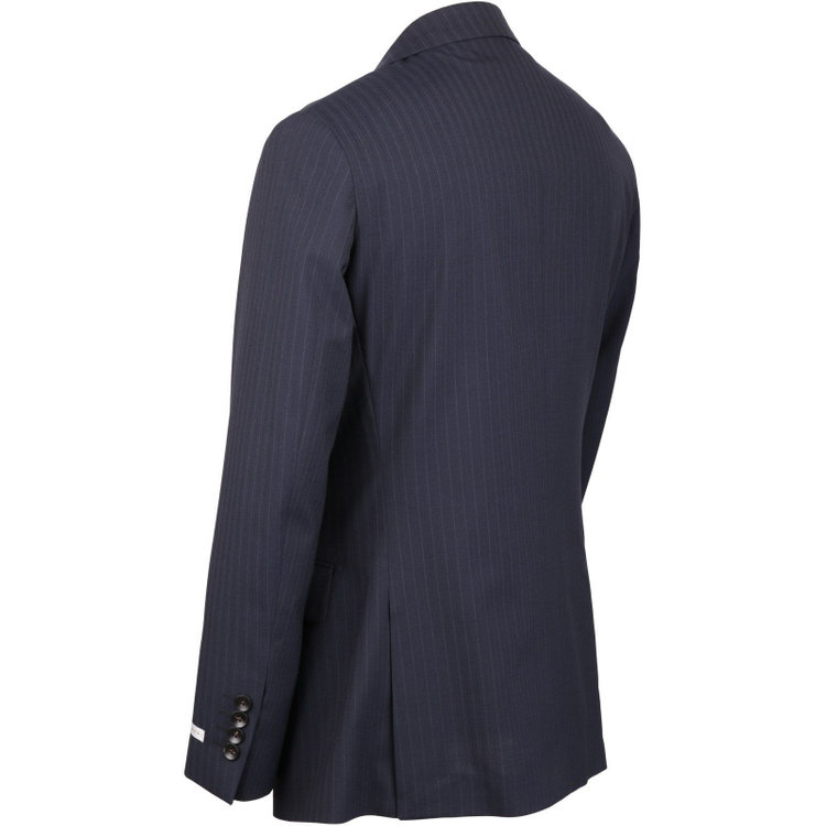 スーツセレクト 【CLASSICO TAPERED】【春夏】スペアパンツ付き/2釦シングルスーツ 1タック/ネイビー×ストライプ/ウォッシャブル ネイビー系(紺)