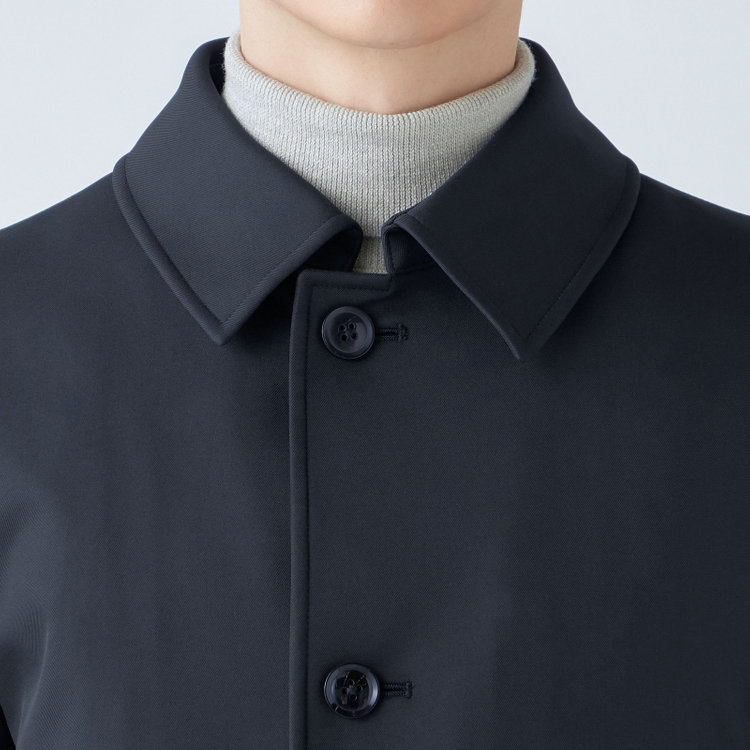 ブラックライン 【BL】ステンカラーボンディングコート/ネイビー/WATERPROOF 紺中間