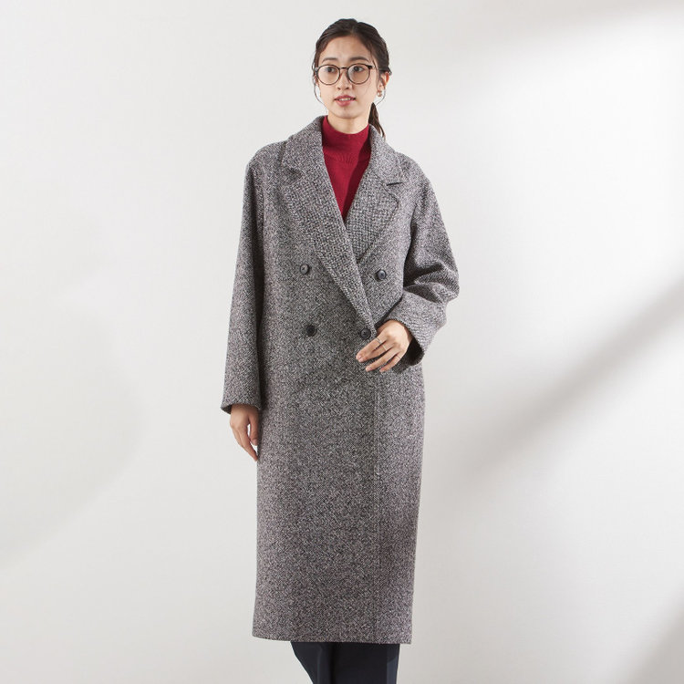 ブラックライン ダブルブレストロングチェスターコート/グレー グレー中間