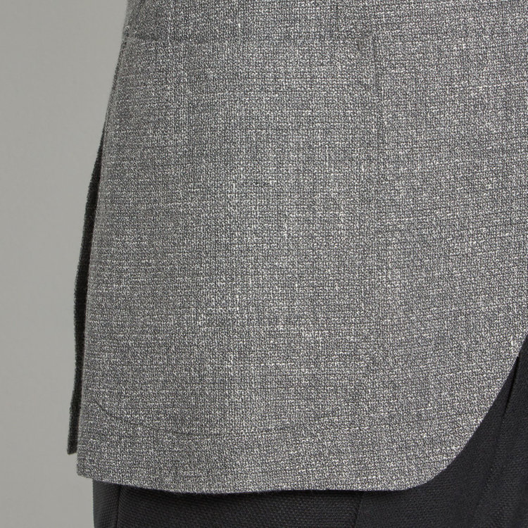 シルバーライン 【CLASSICO TAPERED】【春夏】ウールリネン2釦シングルジャケット/グレー/パッチポケット/MARZOTTO グレー淡色