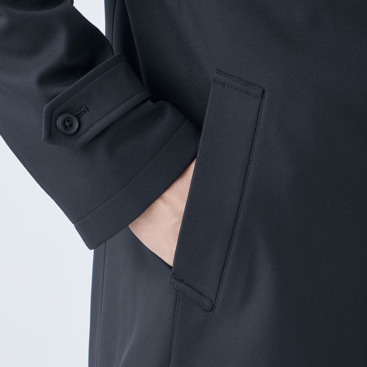 ブラックライン 【BL】ステンカラーボンディングコート/ネイビー/WATERPROOF 紺中間