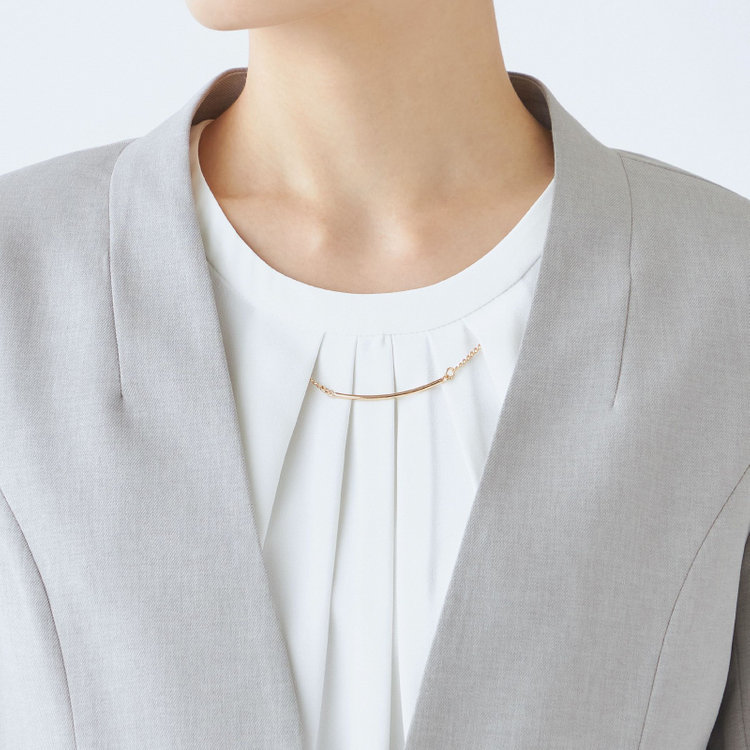 シルバーライン 【SL】【年間】ノーカラージャケット/グレー/ウォッシャブル グレー中間