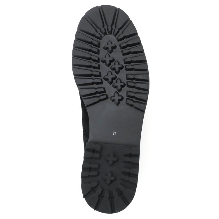 スーツセレクト スエードUチップドレスシューズ/ブラック/セメント製法 黒