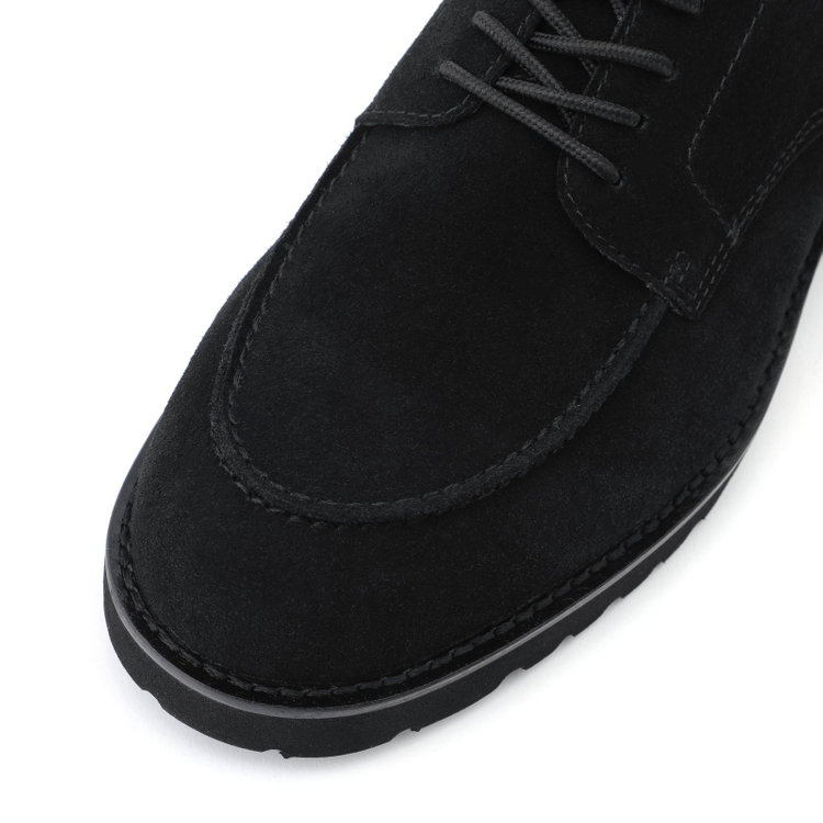 スーツセレクト スエードUチップドレスシューズ/ブラック/セメント製法 黒