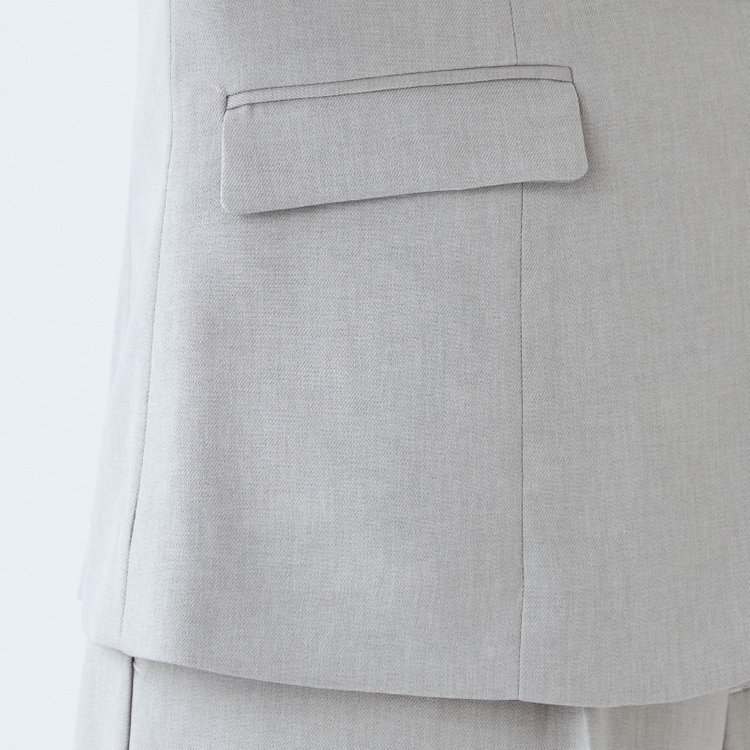 シルバーライン 【SL】【年間】ノーカラージャケット/グレー/ウォッシャブル グレー中間