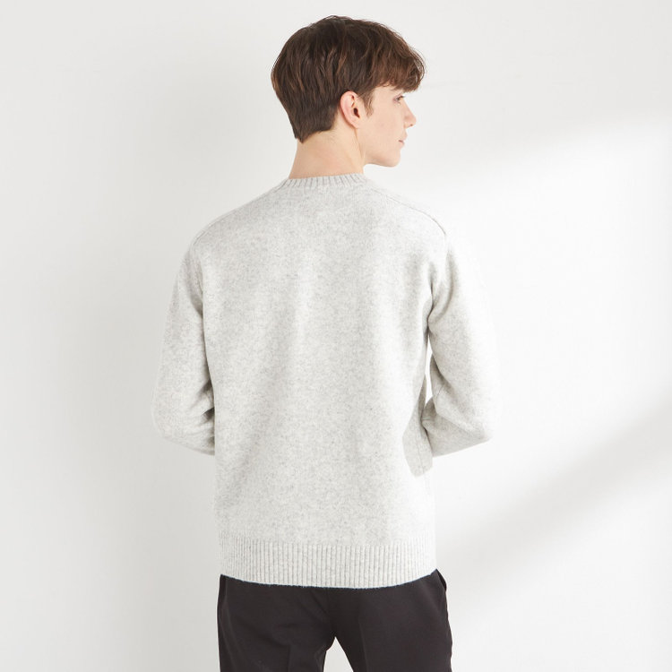 ソノタ 【発送在庫あり】【RBC】【秋冬】天竺編みクルーネックニットセーター/グレー グレー淡色