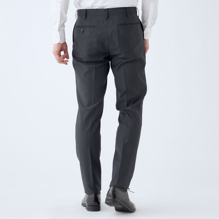 シルバーライン 【CLASSICO TAPERED】【年間】3釦段返りシングルスリーピーススーツ 2タック/グレー×ソリッド/NEW ZEALAND WOOL MIX/※裾上げ必要 グレー中間
