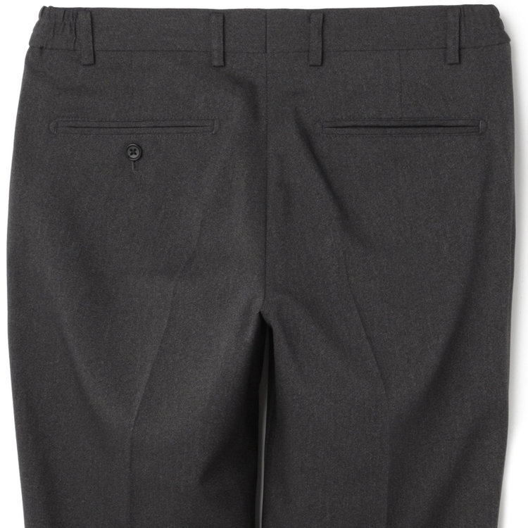 ブラックライン 【SLIM TAPERED_2】【年間】2釦シングルスーツ 0タック/グレー/ウエストシャーリング/4S/※パンツ裾上げ済仕様 グレー濃色