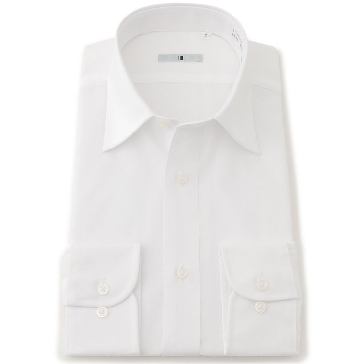 シルバーライン 【SILVER LINE】【形態安定】ワイドカラーワイシャツ/ホワイト 白