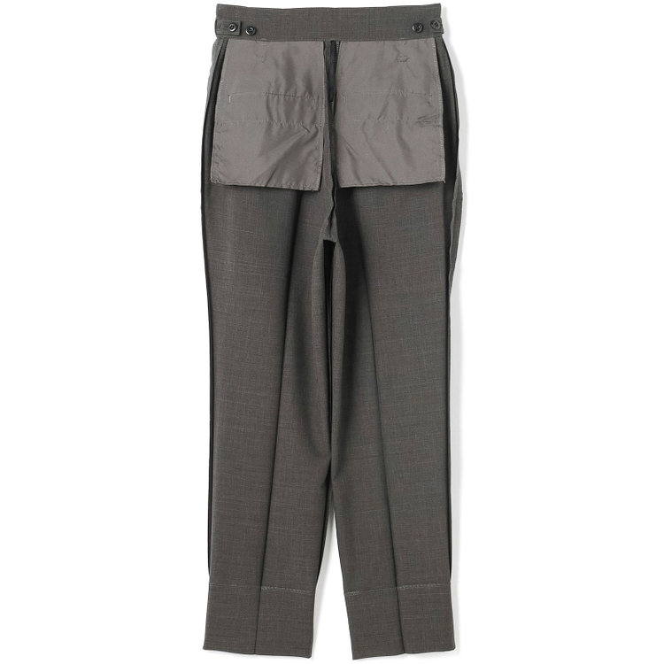 シルバーライン 【RELAX TAPERED】【年間】ノーカラー 2釦1掛け/ダブルパンツスーツ/グレー/ウエスト内側アジャスター/ウォッシャブル/Naturemier/※パンツ裾上げ済仕様 グレー濃色