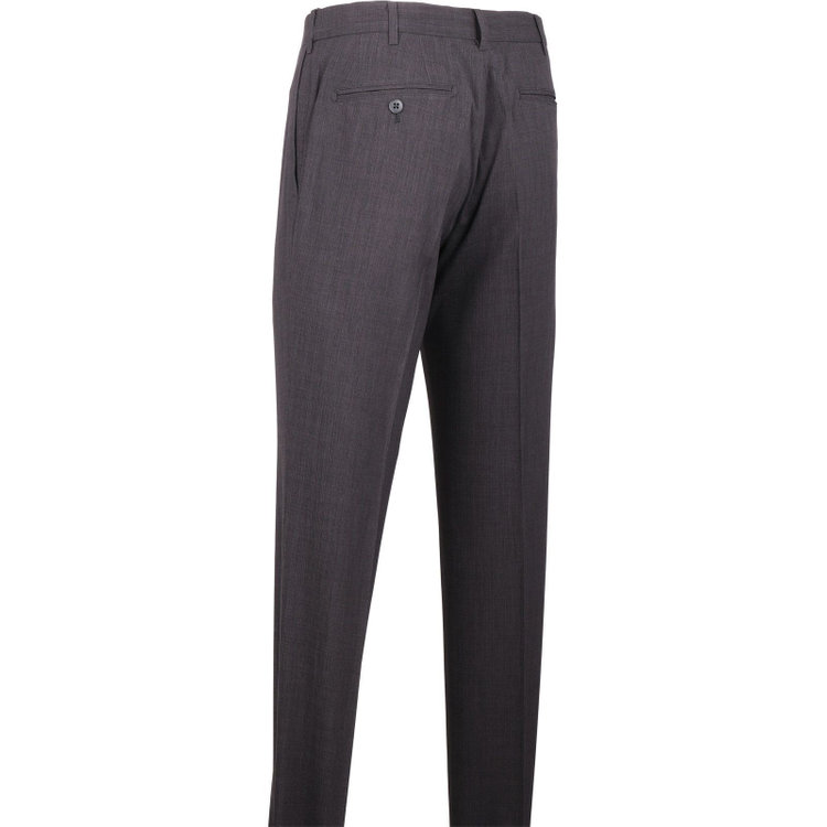 スーツセレクト 【発送在庫あり】【SLIM TAPERED】【春夏】0タックテーパードパンツ/グレー×ブッチャー/ウエストムーブ/ウォッシャブル/撥水/4S グレー系(灰)