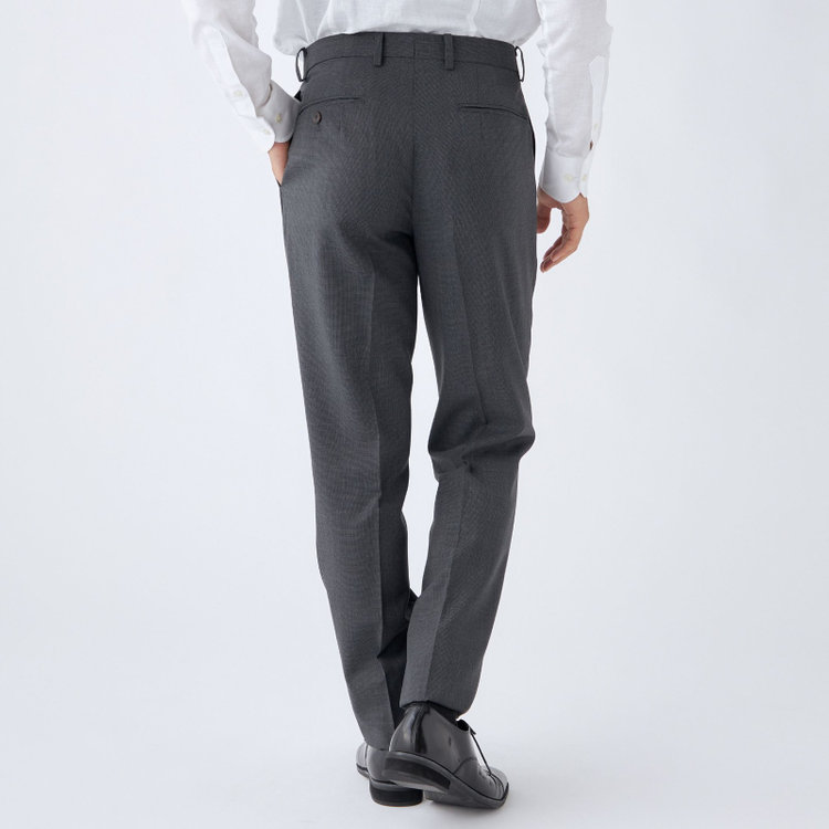 シルバーライン 【CLASSICO TAPERED】【秋冬】スペアパンツ付き/2釦シングルスーツ 1タック/グレー×ソリッド/ウォッシャブル/※裾上げ必要 グレー中間