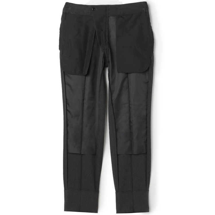 ブラックライン 【SLIM TAPERED_2】【年間】2釦シングルスーツ 0タック/グレー/ウエストシャーリング/4S/※パンツ裾上げ済仕様 グレー濃色