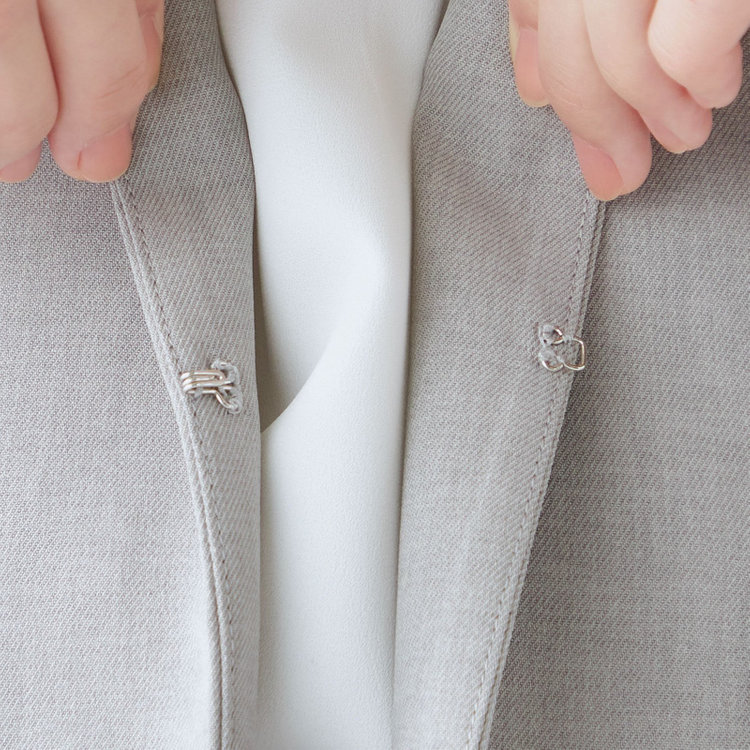 シルバーライン 【SL】【年間】ノーカラージャケット/グレー/ウォッシャブル グレー中間