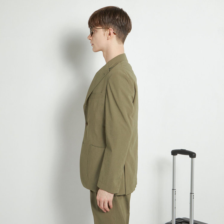 シルバーライン 【RBC】【春夏】3釦段返りシングルジャケット/カーキ/パッチポケット/4S AIR 緑中間