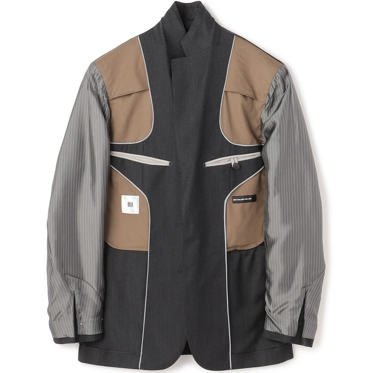 シルバーライン 【CLASSICO TAPERED】【年間】3釦段返りシングルスリーピーススーツ 2タック/グレー×ソリッド/NEW ZEALAND WOOL MIX/※裾上げ必要 グレー中間