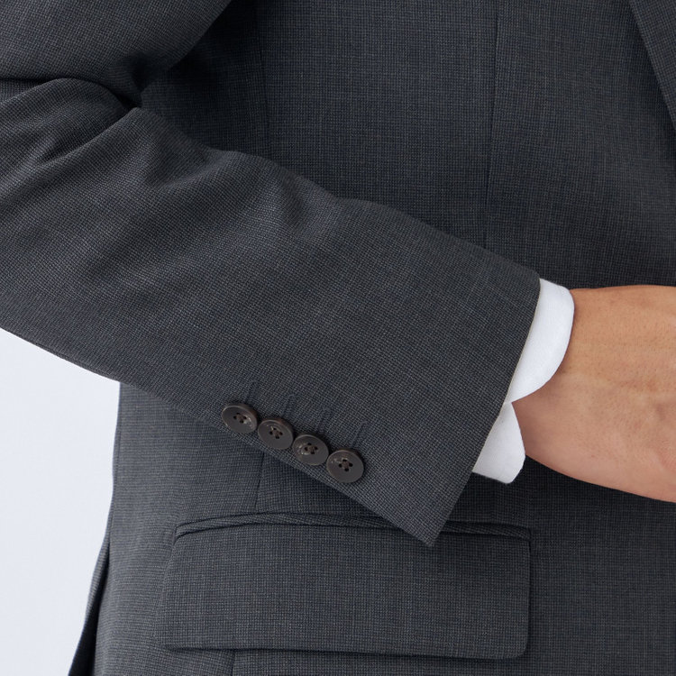 シルバーライン 【CLASSICO TAPERED】【秋冬】スペアパンツ付き/2釦シングルスーツ 1タック/グレー×ソリッド/ウォッシャブル/※裾上げ必要 グレー中間