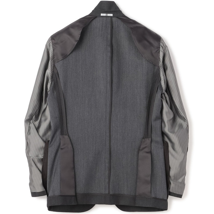 シルバーライン 【CLASSICO TAPERED】【年間】3釦段返りシングルスリーピーススーツ 2タック/グレー×ソリッド/NEW ZEALAND WOOL MIX/※裾上げ必要 グレー中間