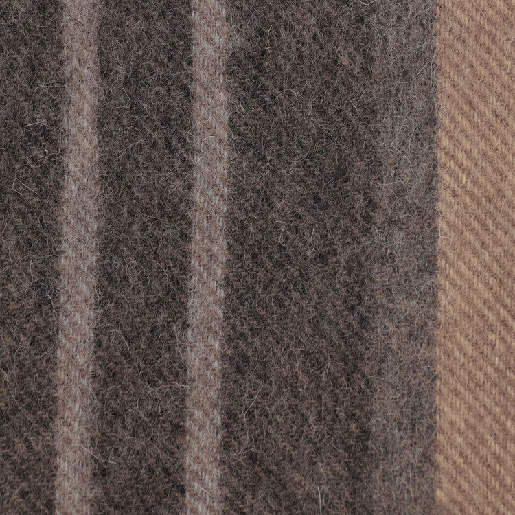 ソノタ ウールカシミヤマフラー/ブラウン×ストライプ/ウォシャブル/30cm×170cm 茶淡色