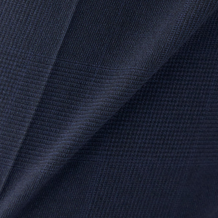 シルバーライン 【発送在庫あり】【CLASSICO TAPERED】【春夏】1タックテーパードパンツ/ネイビー×チェック/ウエストムーブ/ウォッシャブル/4S SUSTAINABILITY&ECOLOGY FABRIC/※裾上げ済仕様 紺濃色