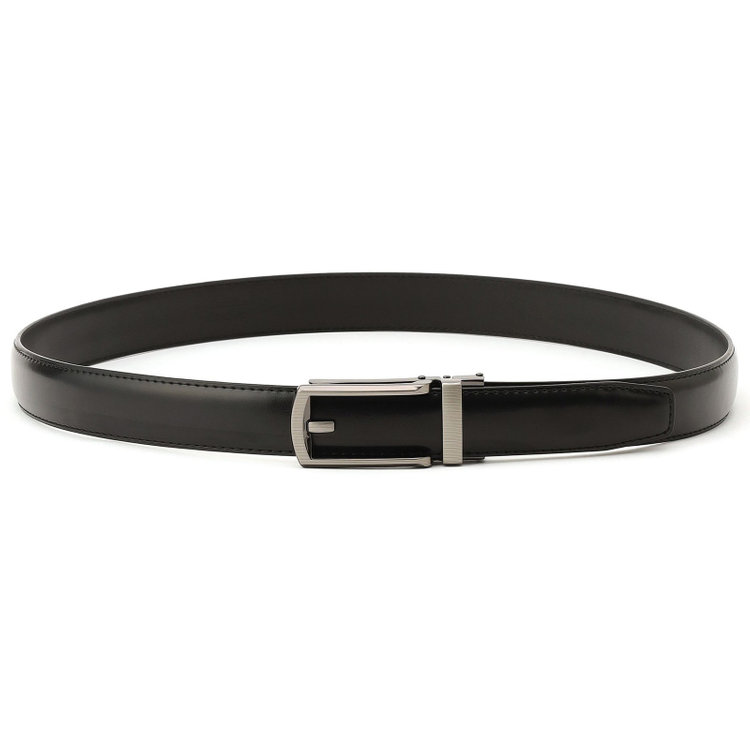 【フリーアジャスト仕様/5mm間隔/32段階】バックルベルト 2.9cm幅/ブラック(ウエスト94cmまで対応)