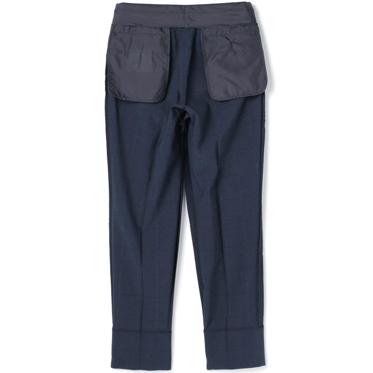 シルバーライン 【CLASSICO TAPERED】【春夏】2釦シングルスリーピーススーツ 1タック/ネイビー×ウィンドペン/ウエストムーブ/4S SUSTAINABILITY&ECOLOGY FABRIC/※パンツ裾上げ済仕様 紺濃色