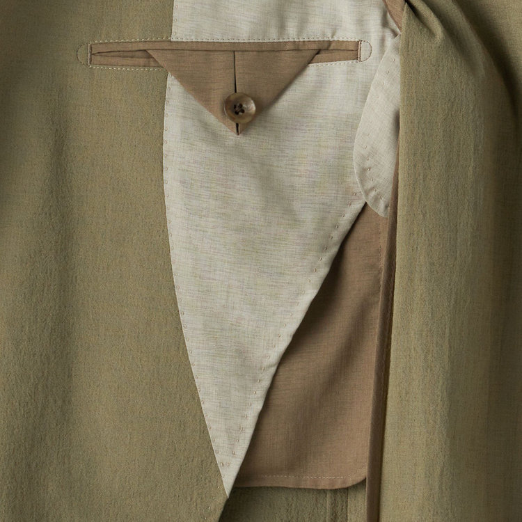 シルバーライン 【RBC】【春夏】3釦段返りシングルジャケット/カーキ/パッチポケット/4S AIR 緑中間