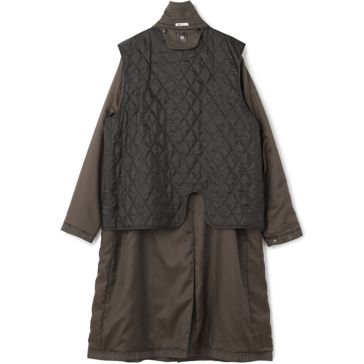 ブラックライン 【RBC】【カセット企画】ステンカラーラグランスリーブコート/ブラウン 茶中間