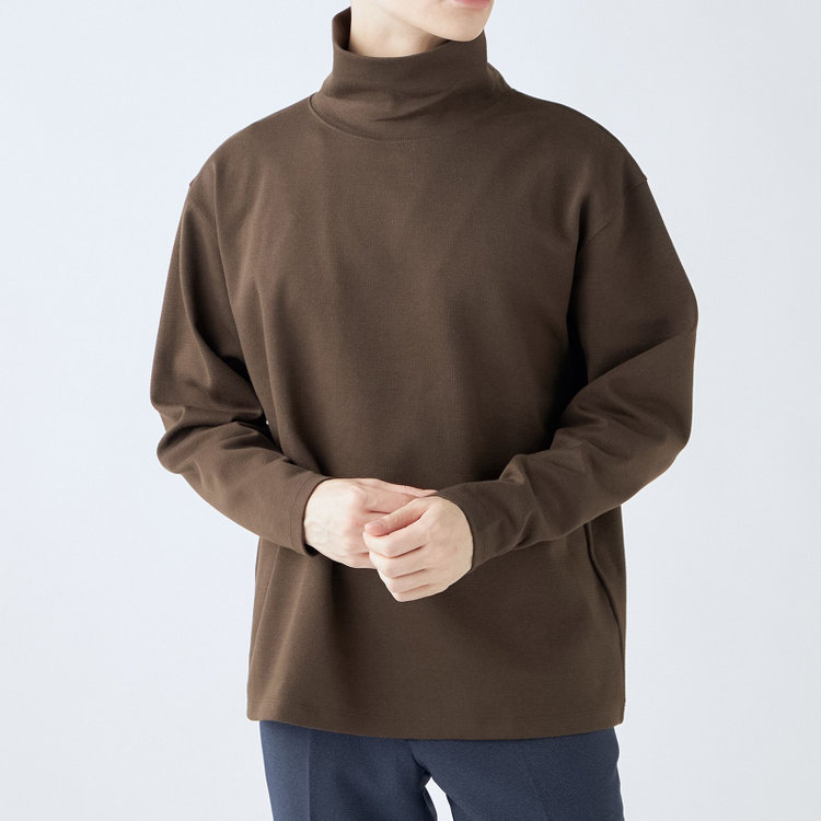 スーツセレクト 【発送在庫あり】【RBC】【秋冬】オフタートルネックニット/ブラウン 茶濃色