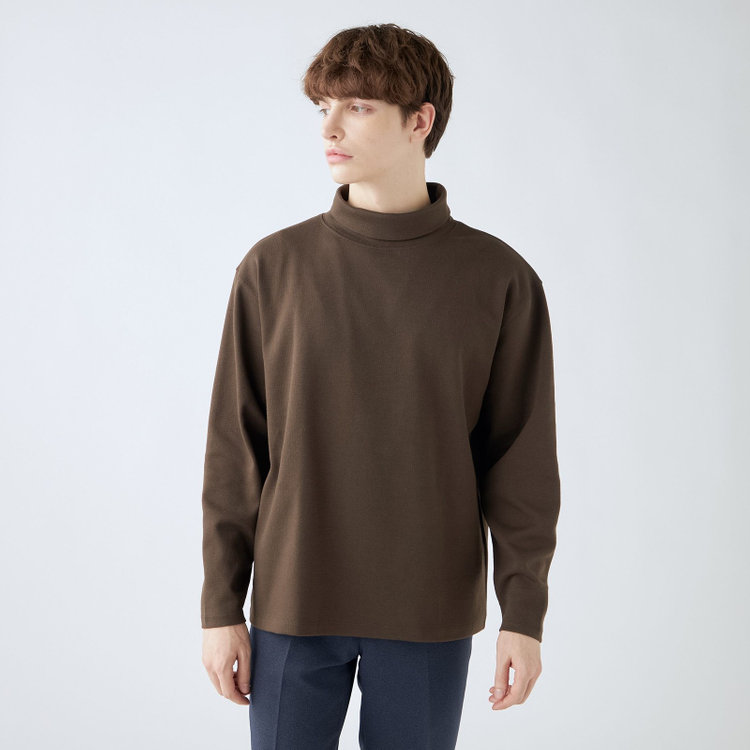 スーツセレクト 【発送在庫あり】【RBC】【秋冬】オフタートルネックニット/ブラウン 茶濃色