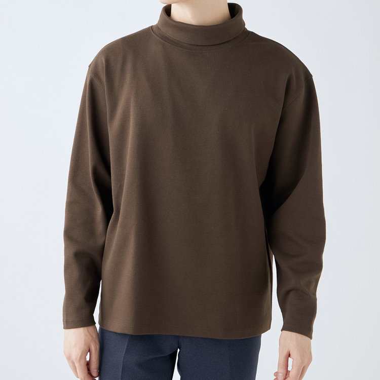 スーツセレクト 【発送在庫あり】【RBC】【秋冬】オフタートルネックニット/ブラウン 茶濃色
