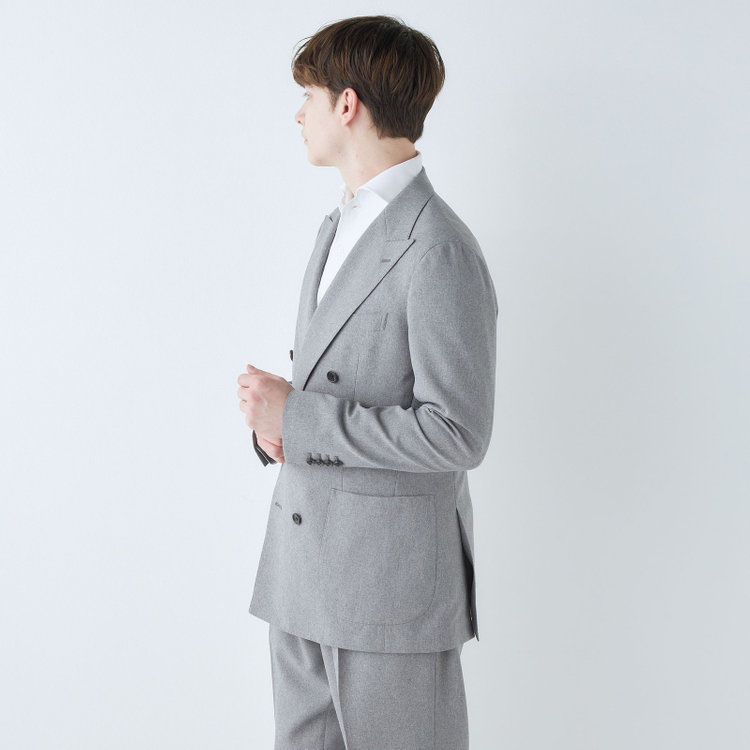 シルバーライン 【RBC】【春夏】6釦2掛けダブルジャケット/グレー/パッチポケット/4S SUSTAINABILITY&ECOLOGY FABRIC グレー淡色