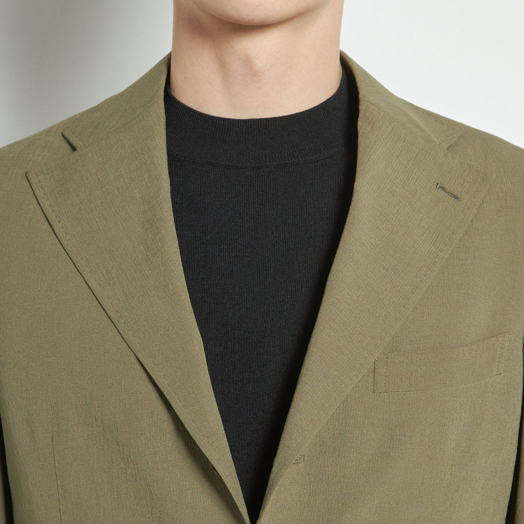 シルバーライン 【RBC】【春夏】3釦段返りシングルジャケット/カーキ/パッチポケット/4S AIR 緑中間