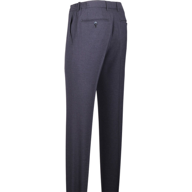 スーツセレクト 【SLIM TAPERED】【春夏】0タックテーパードパンツ/ネイビー/ウエストシャーリング/ウォッシャブル/4S ネイビー系(紺)