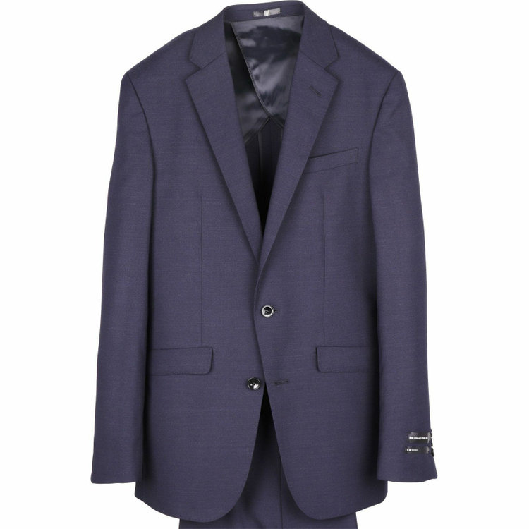 スーツセレクト 【WEB限定/OUTLET】【SLIM TAPERED_2】【秋冬】2釦シングルスーツ 0タック/ネイビー×ソリッド/NEW ZEALAND WOOL MIX/4S ネイビー系(紺)