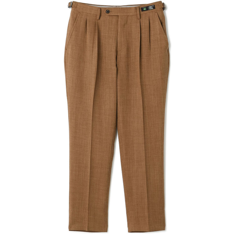ブラックライン 【RBC】【春夏】2タックパンツ/ブラウン/サイド尾錠/4S SUSTAINABILITY&ECOLOGY FABRIC/※裾上げ済仕様 茶中間