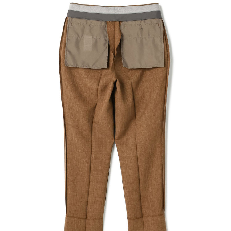 ブラックライン 【RBC】【春夏】2タックパンツ/ブラウン/サイド尾錠/4S SUSTAINABILITY&ECOLOGY FABRIC/※裾上げ済仕様 茶中間